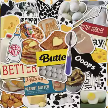 Alternative view of 10PCS Food Cartoon Stickers Decals For Phone Laptop Suitcase Notebook and laptop Waterproof Stickers - Multicolor